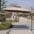 Leisure Outdoor Garden Furniture Roman Umbrella Red Color Double Roof Round Parasol Side Umbrella with Base
